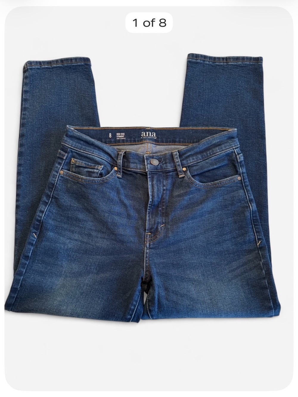 A.N.A High Rise Straight Jeans Women’s Size 8 Dark Wash